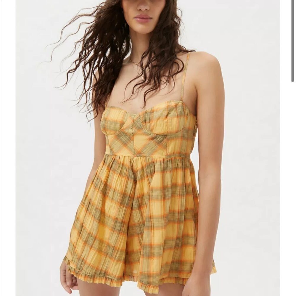 Urban Outfitters Lorelei Crinkle Cotton Romper